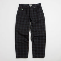 HUF Cromer Plaid Pants - Black thumbnail