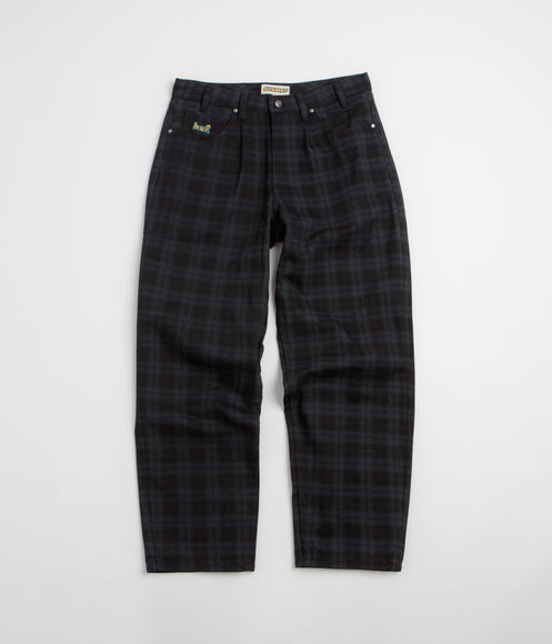 HUF Cromer Plaid Pants - Black
