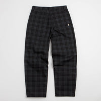 HUF Cromer Plaid Pants - Black thumbnail