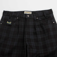 HUF Cromer Plaid Pants - Black thumbnail
