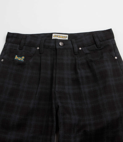 HUF Cromer Plaid Pants - Black