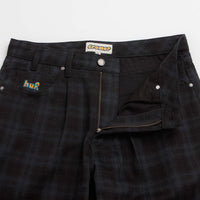 HUF Cromer Plaid Pants - Black thumbnail