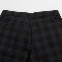 HUF Cromer Plaid Pants - Black thumbnail