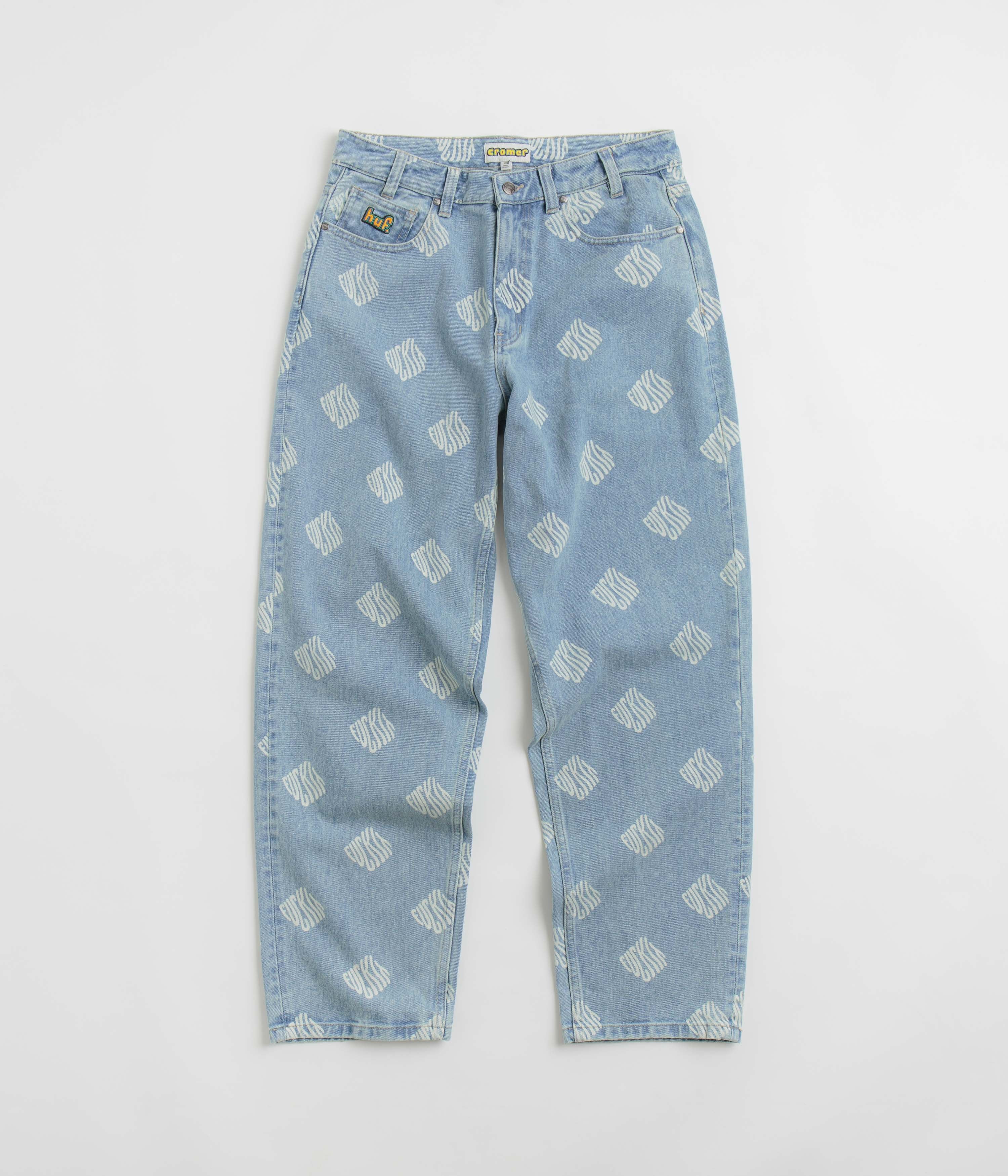 HUF Cromer Print Pants in Blue