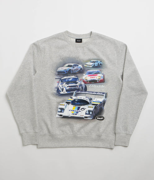 HUF Greddy Showcase Crewneck Sweatshirt - Heather Grey