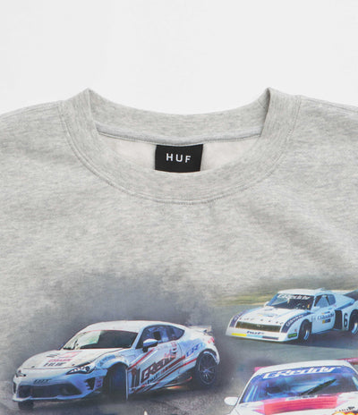 HUF Greddy Showcase Crewneck Sweatshirt - Heather Grey