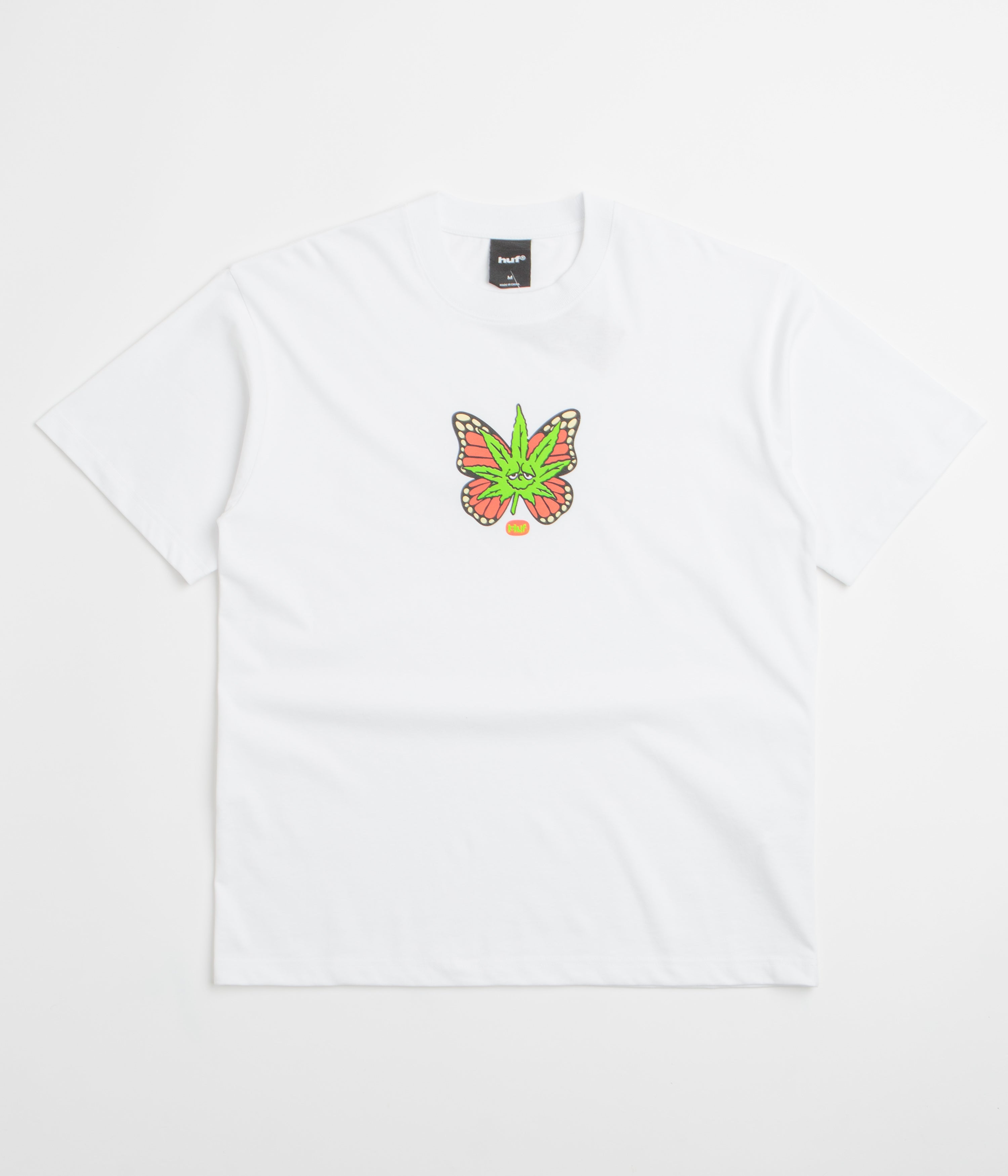 HUF Green Budderfly T-Shirt - White