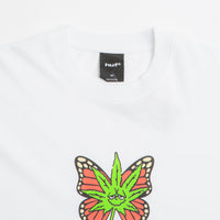 HUF Green Budderfly T-Shirt in White thumbnail