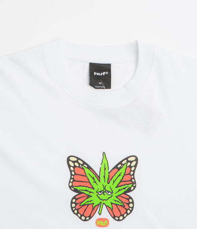 HUF Green Budderfly T-Shirt in White