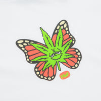 HUF Green Budderfly T-Shirt in White thumbnail