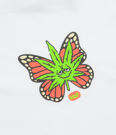 HUF Green Budderfly T-Shirt in White