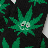 HUF Green Buddy PL Socks in Black thumbnail