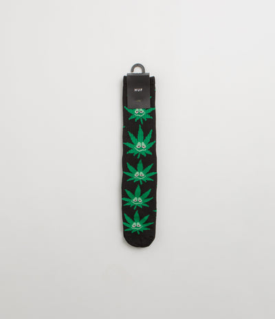 HUF Green Buddy PL Socks in Black