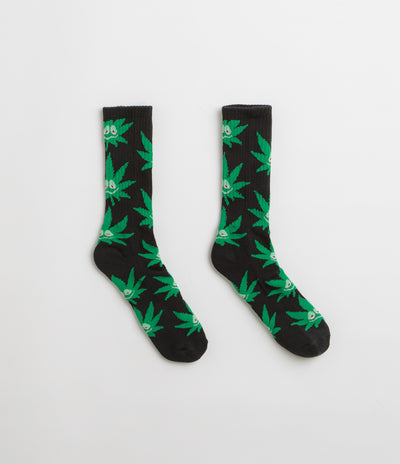 HUF Green Buddy PL Socks in Black