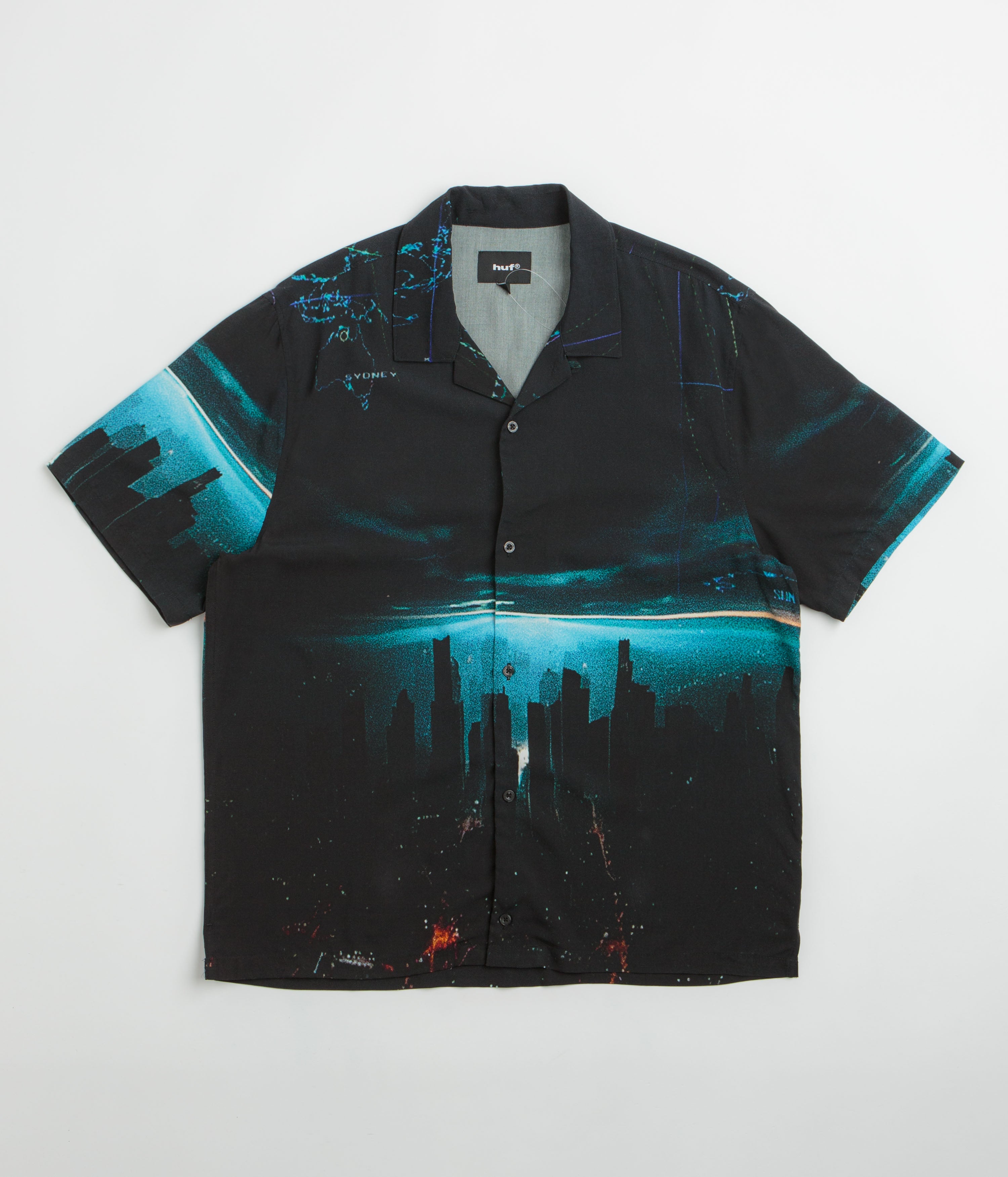 HUF Ground Control Short Sleeve Shirt - Black