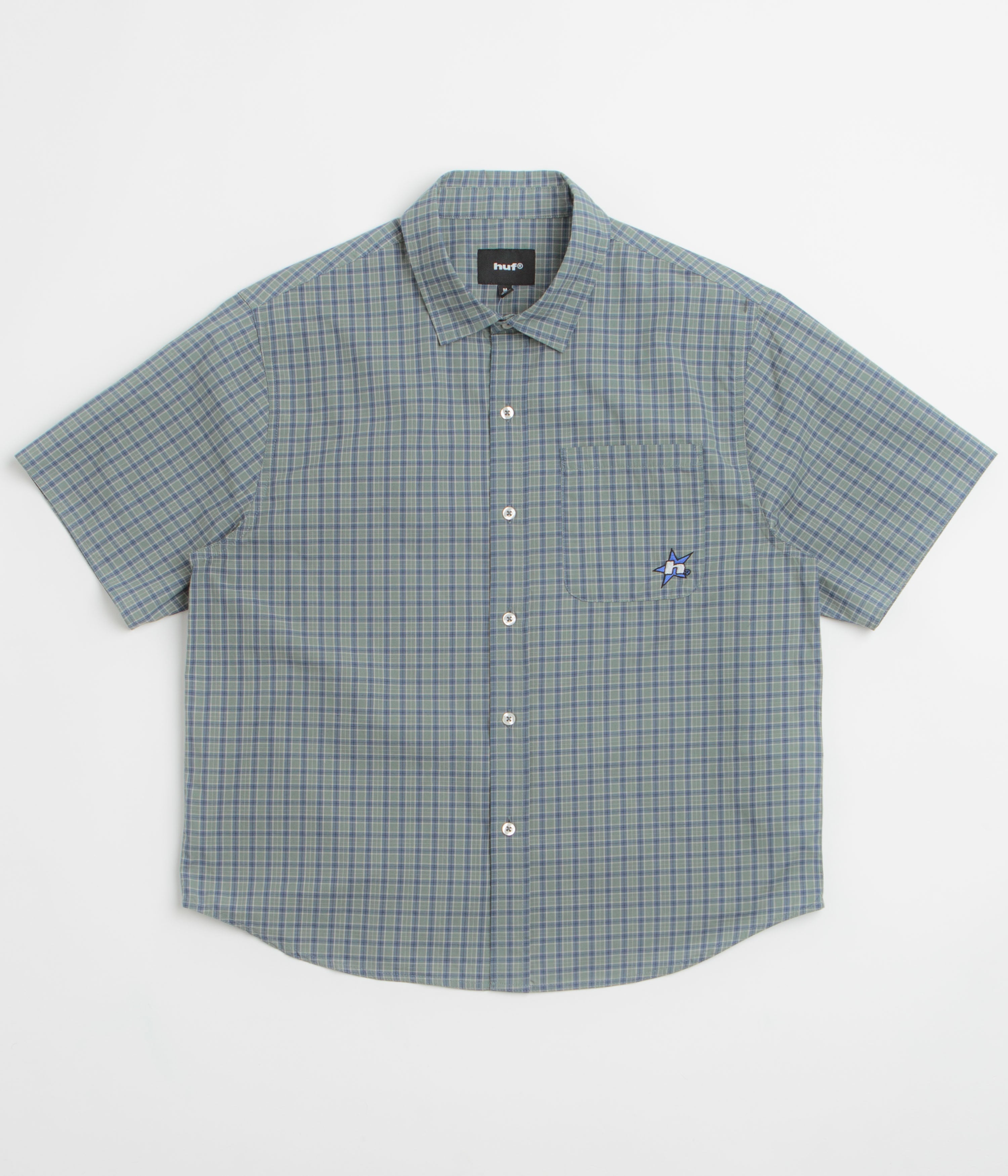 HUF H Star Plaid Short Sleeve Shirt - Marine