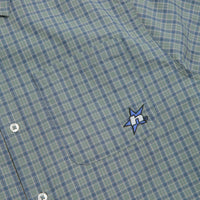 HUF H Star Plaid Short Sleeve Shirt in Marine thumbnail