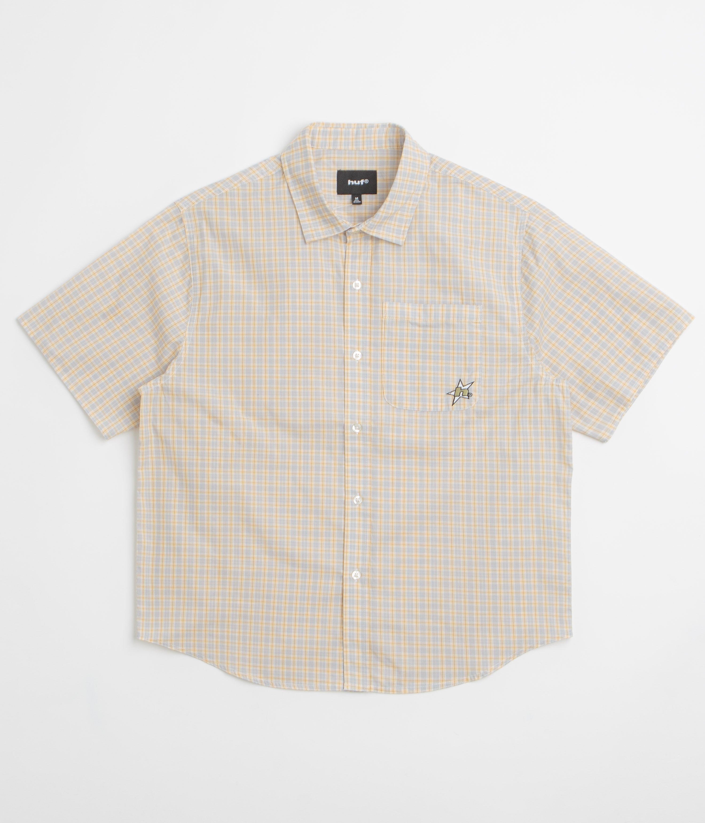 HUF H Star Plaid Short Sleeve Shirt - Putty