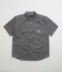 HUF Icarus Short Sleeve Oxford Shirt in Washed Black