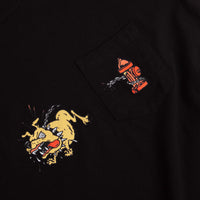 HUF Junkyard Dog Pocket T-Shirt - Black thumbnail