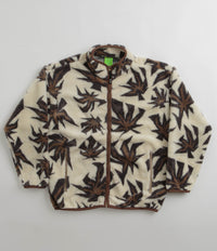 HUF Lowell Jacquard Sherpa Zip Fleece in Natural