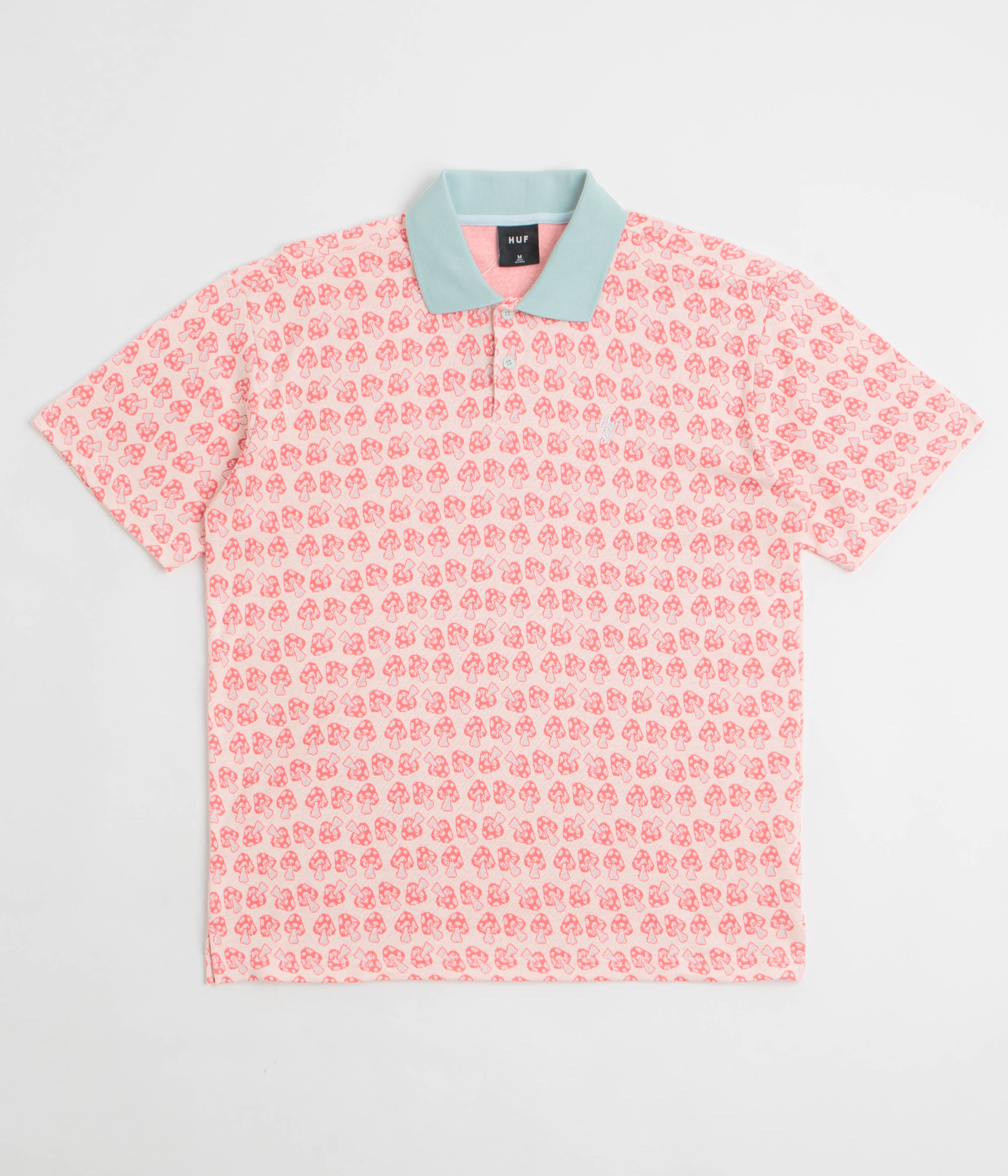 HUF Microdose Knit Polo Shirt in Red