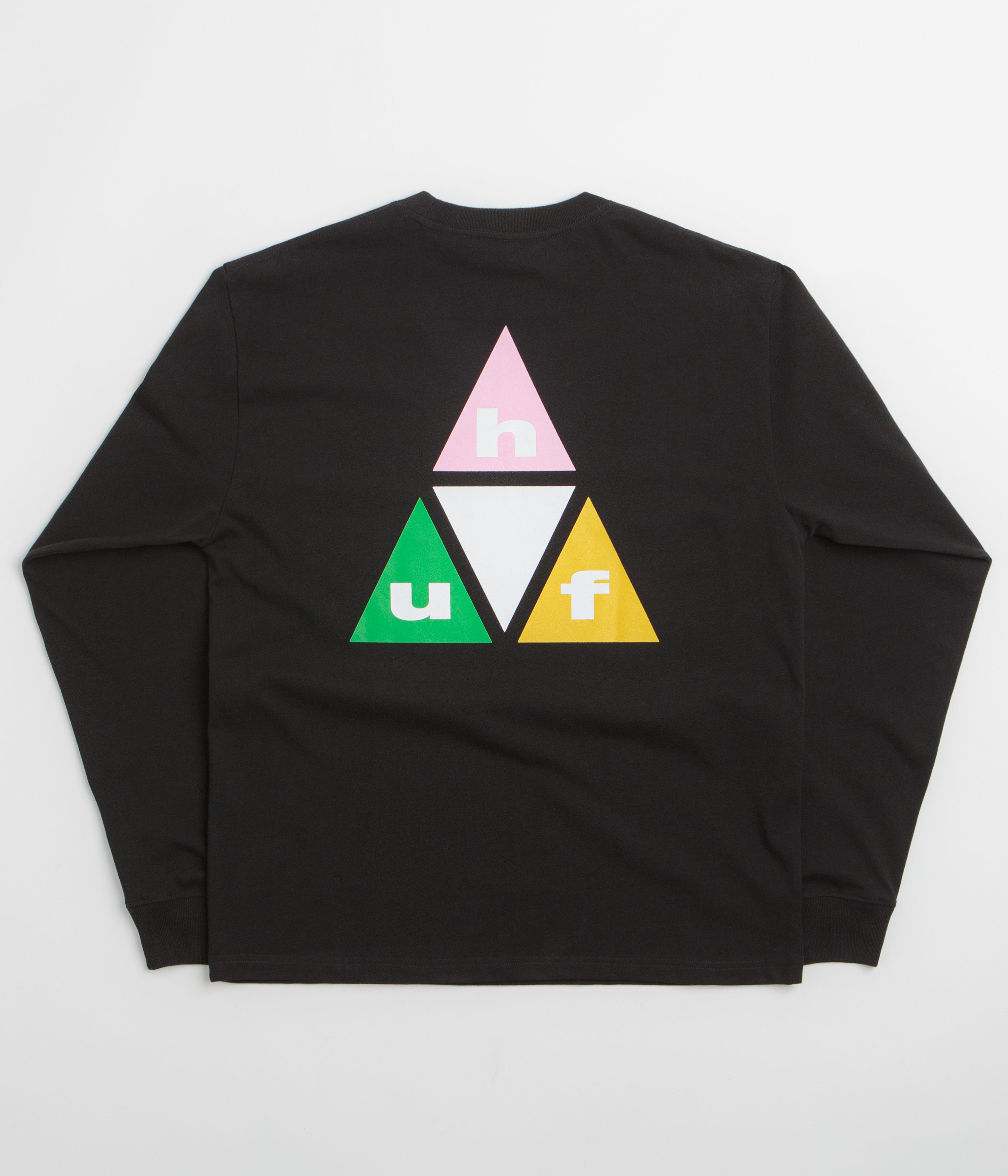 HUF Prism Triple Triangle Long Sleeve T-Shirt - Black / White