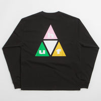 HUF Prism Triple Triangle Long Sleeve T-Shirt - Black / White thumbnail