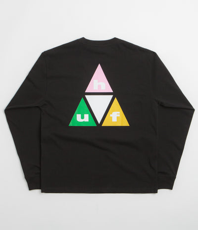 HUF Prism Triple Triangle Long Sleeve T-Shirt - Black / White