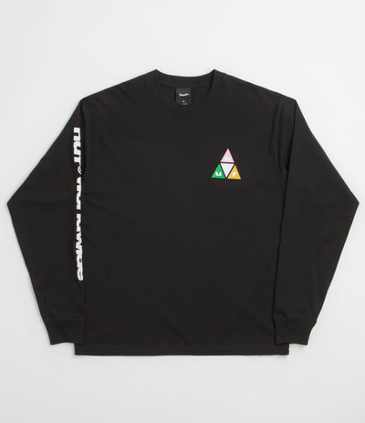 HUF Prism Triple Triangle Long Sleeve T-Shirt - Black / White