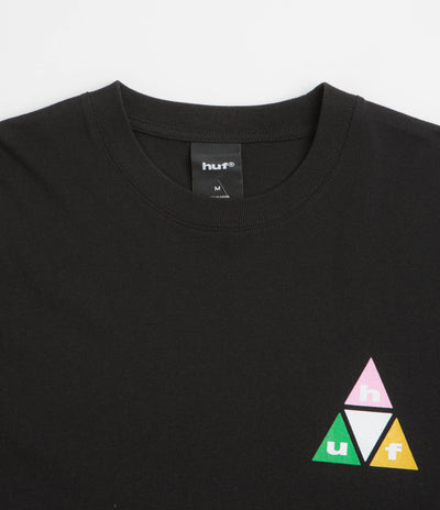 HUF Prism Triple Triangle Long Sleeve T-Shirt - Black / White