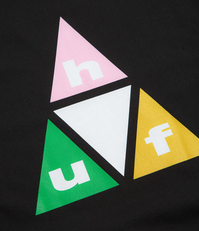 HUF Prism Triple Triangle Long Sleeve T-Shirt - Black / White