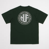 HUF Regional T-Shirt in Forest Green and White thumbnail