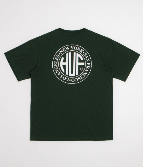 HUF Regional T-Shirt - Forest Green / White