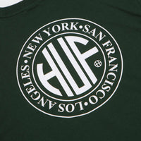 HUF Regional T-Shirt in Forest Green and White thumbnail