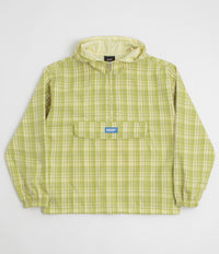 HUF Rivington Plaid Anorak 1/4 Zip Anorak in Tarragon