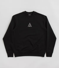 HUF Set Triple Triangle Crewneck Sweatshirt in Black