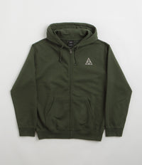 HUF Set TT Full Zip Hoodie in Hunter Green