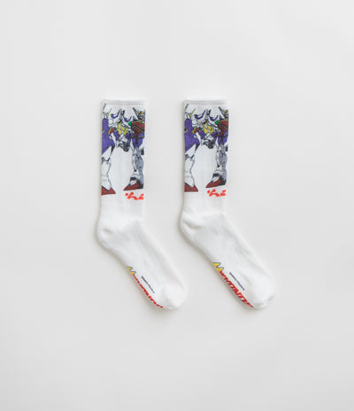 HUF Shenlong Gundam Crew Socks - White