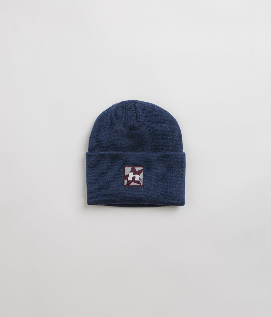 HUF Star Box Logo Beanie in Navy