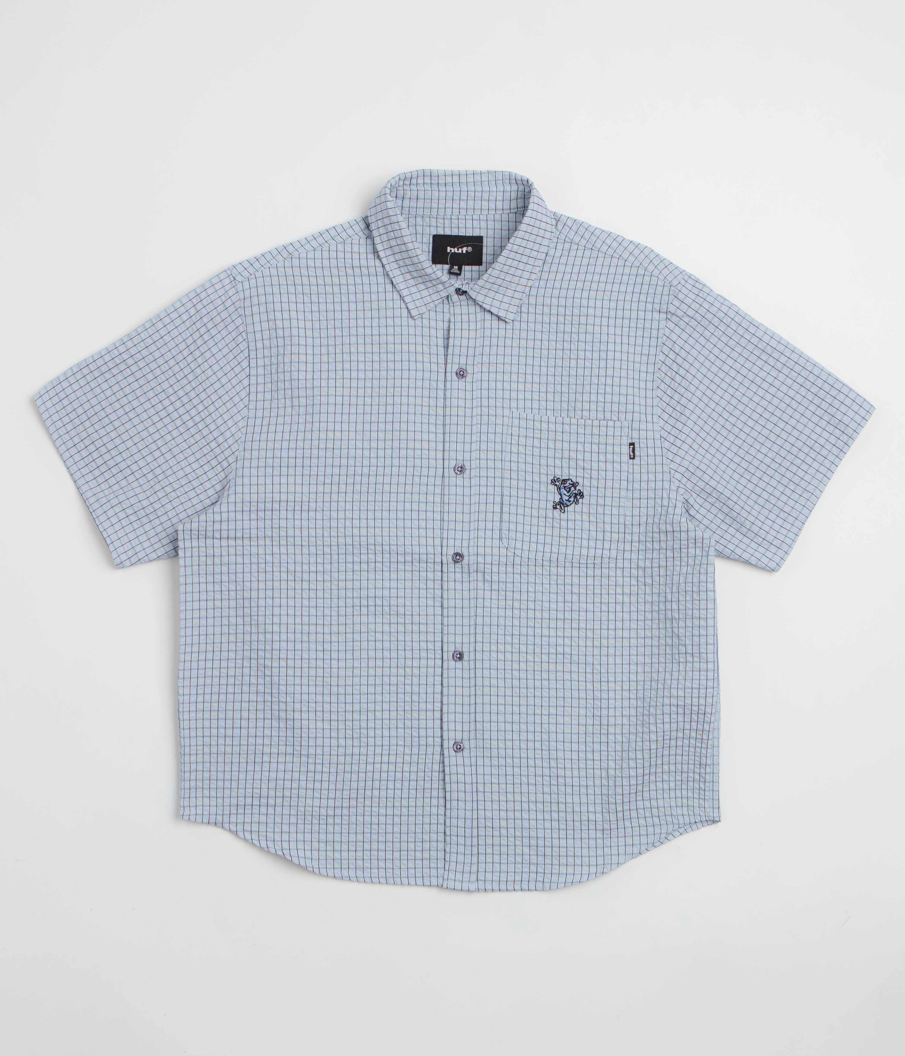 HUF Stuck On You Plaid Short Sleeve Shirt - Ice Blue