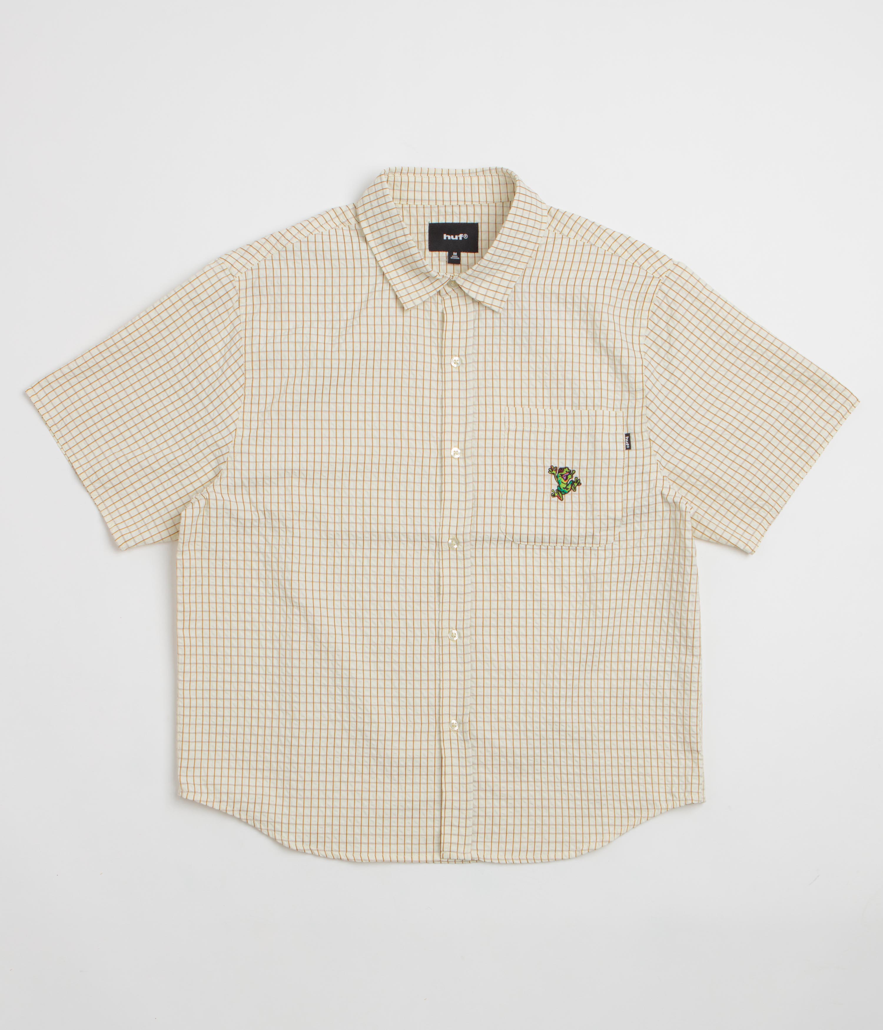 HUF Stuck On You Plaid Short Sleeve Shirt - Natural