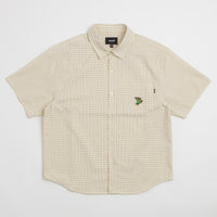 HUF Stuck On You Plaid Short Sleeve Shirt in Natural thumbnail
