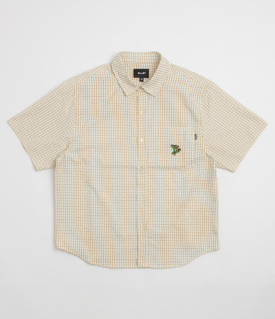 HUF Stuck On You Plaid Short Sleeve Shirt in Natural