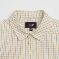HUF Stuck On You Plaid Short Sleeve Shirt in Natural thumbnail