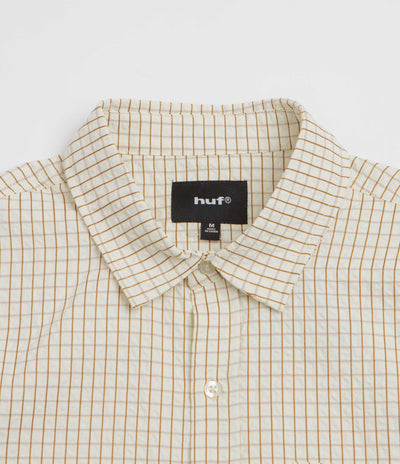 HUF Stuck On You Plaid Short Sleeve Shirt in Natural