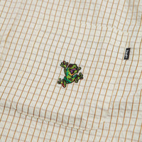 HUF Stuck On You Plaid Short Sleeve Shirt in Natural thumbnail