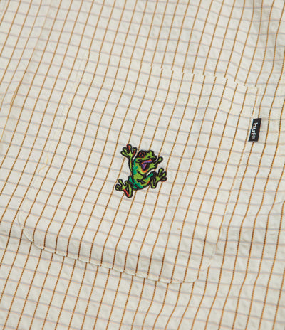 HUF Stuck On You Plaid Short Sleeve Shirt in Natural
