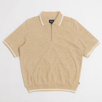HUF Tether Jacquard 1/4 Zip Polo Shirt in Twill thumbnail