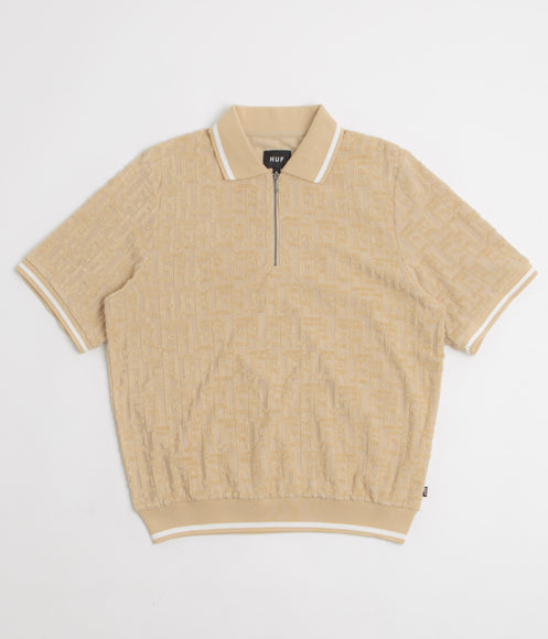 HUF Tether Jacquard 1/4 Zip Polo Shirt - Twill